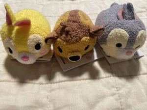 BNWT DISNEY STORE TSUM TSUM PLUSH SET OF 3 Bambi, Miss. Bunny, and Thumper - Picture 1 of 4