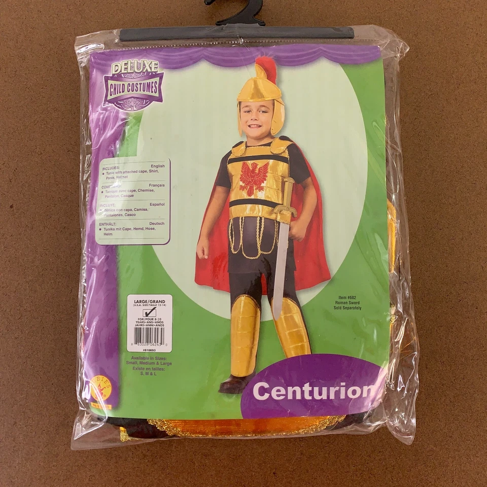 Juego de disfraces de centurión romano de lujo de 4 piezas para niños talla grande (12/14) Rubie's nuevo con etiquetas Foto 1 de 4
