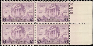 US Briefmarke #782 - 1936 3¢ Arkansas Centennial, EzGrade™ VG/F, MNH, OG (4er Block) - Bild 1 von 3