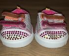 Build A Bear Sketchers Twinkle Toes Trainer Shoes.  Stars Pink Orange VGC.   #L2