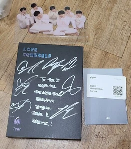 Álbum BTS LOVE YOUR SELF autografiado firmado + mensaje escrito a mano en V - Imagen 1 de 4