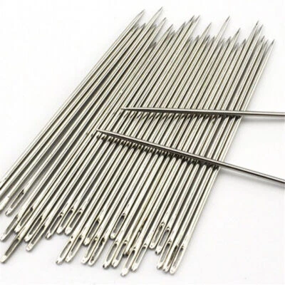 20pcs Stainless Steel Large Big Eye Stitching Needles Sew Fishing Net Needles - Image 1 of 4