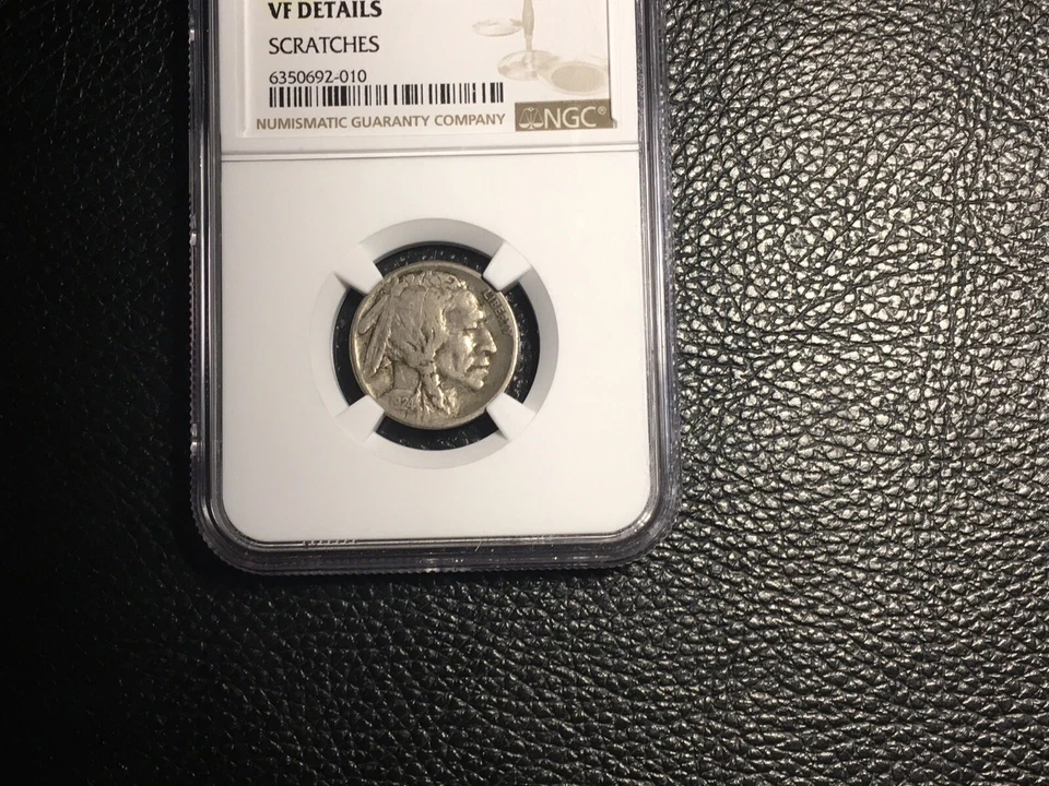 1924-S Buffalo Nickel NGC Vf Details Scratches Ready for A Set. - Image 1 of 4