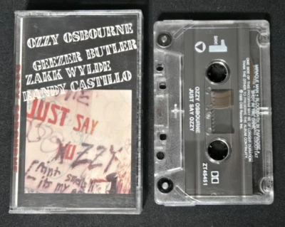 OZZY OSBOURNE - JUST SAY OZZY - CASSETTE TAPE - RANDY CASTILLO ZAKK WILDE GEEZER - Image 1 of 2