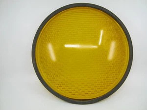 Kopp Glass 12" Yellow Amber Traffic Lens TL-4955 with Gasket Wide Angle USA - Picture 1 of 8