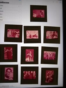 Lot of 10 35mm slide photographs of famous Jazz Artists