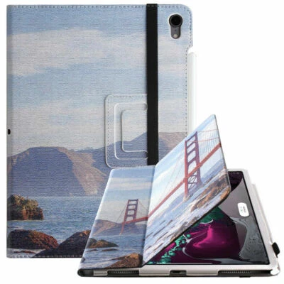 For iPad Pro 11 2008 Case PU Leather Full Coverage Cover Golden Gate Bridge - Image 1 of 4
