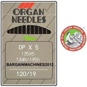 ORGAN DP X 5 135 X 5 134 R / 1955 SIZE 120/19 INDUSTRIAL SEWING MACHINE NEEDLES - Picture 1 of 4