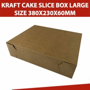 Cake Boxes Large 10Pk Cake Slice Sweets Kraft Party Wedding Favor Birthday Boxes - Picture 1 of 1