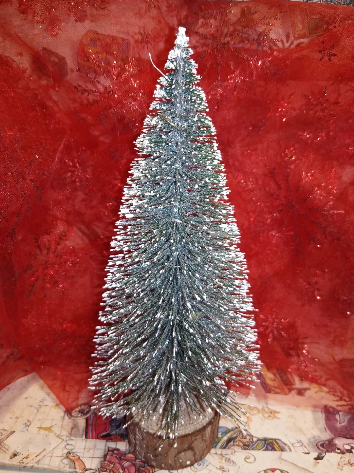 MINI ALBERO DI NATALE LUMINOSO CON LED E 3 GIOCHI DI LUCE DECORAZIONE ARGENTO  - Immagine 1 di 4