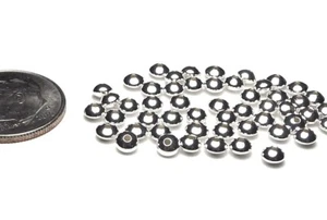 100 cuentas rondelle platillo plata esterlina 3 mm - Imagen 1 de 1