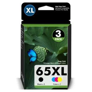 65XL 65 Wkład atramentowy do drukarki HP ENVY 5000 5055 5052 Deskjet 2600 2652 3755 - Zdjęcie 1 z 10