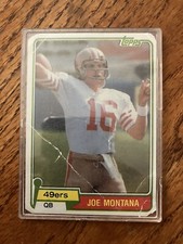 JOE MONTANA 1981 TOPPS ROOKIE CARD # 216 POOR CONDITION PLEASE READ !!