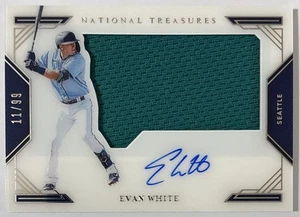 Evan White 2020 National Treasures Clearly Jumbo Jersey Auto #CJS-EW (11/99) - Picture 1 of 2
