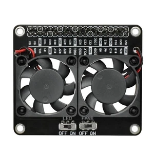 Für 4B Dual Cooling Fan Shield mit Kühlkörper für 5B/4B/Zero mit Grünem L4831 - Bild 1 von 7