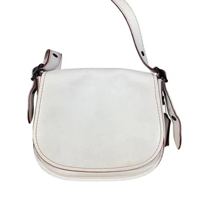 Coach Saddle Bag 9170 Chalk White Glove Tan Leather Crossbody Shoulder Hobo 75th - Bild 1 von 22