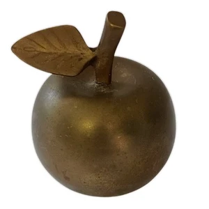 Solid Brass Apple Patina Hollow SMALL Farmhouse Rustic Country Cottage Vintage - Picture 1 of 17
