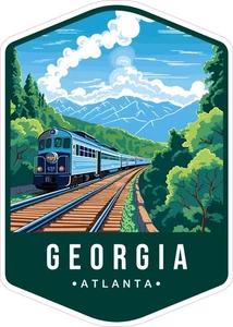 Atlanta Georgia GA City State Capital Badge Vinyl Bumper Sticker Window Decal - Picture 1 of 1
