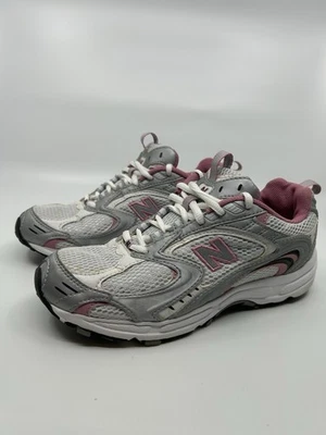New Balance Women’s 411 Running And Walking Shoe, Size 7.5, Silver/Pink/Grey - Imagem 1 de 4