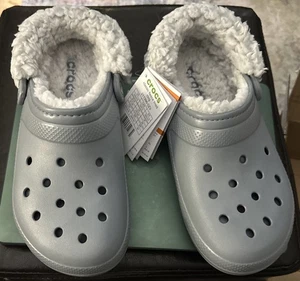 Crocs Classic Fleece gefütterte Clog Schuhe Herren Größe 8 Damen 10 grau " - Bild 1 von 3