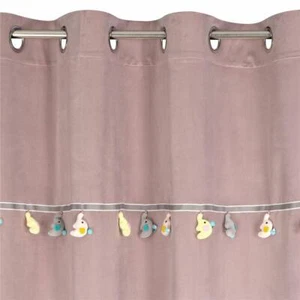 Kinderzimmer Vorhang Gardine mit Ösen Baby Elefanten 140x250cm Puderrosa Deko - Bild 1 von 8