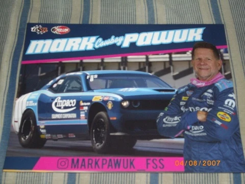 2022 MARK PAWUK EMPACO EQUIPMENT FACTORY STOCK SHOWDOWN NHRA POSTCARD Cover