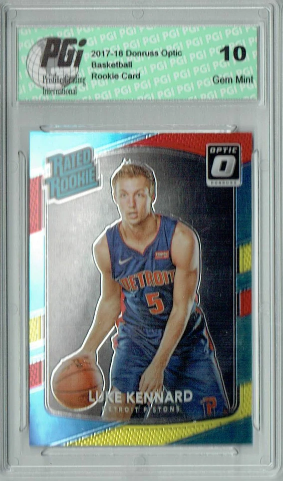 Luke Kennard 2017 Donruss Optic #189 Red & Yellow Rookie Card PGI 10 - Image 1 of 1