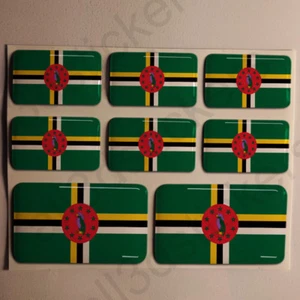 Adesivi Dominica Adesivo Bandiera Dominica Resinati 3D Resinato Resine Vinile - Imagen 1 de 1