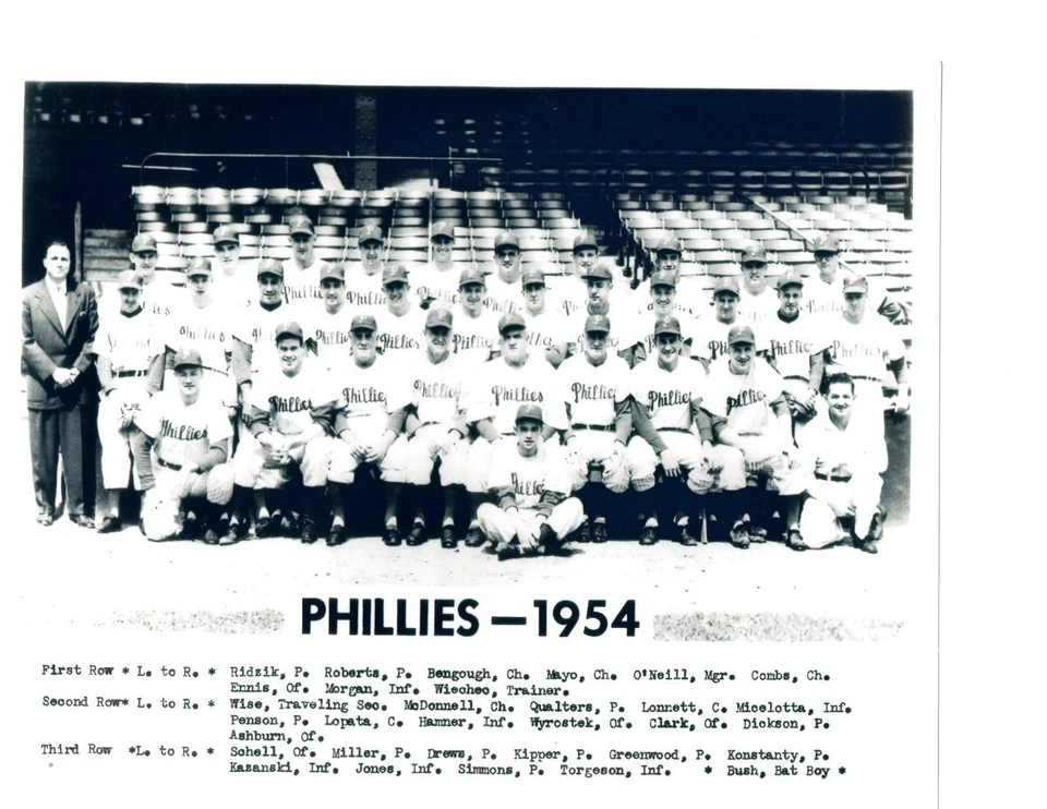 1954 PHILADELPHIA PHILLIES  8X10 TEAM PHOTO  BASEBALL  USA - Image 1 of 1
