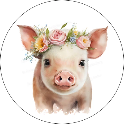 Schwein Ferkel Tortenbild Aufleger Muffin Party Deko Geburtstag Geschenk essbar - Bild 1 von 4