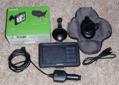 Garmin Nuvi 50LM Portable GPS Navigation Accessories Bundle - Image 1 of 3