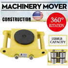 6 Ton Heavy Duty Machine Dolly Skate 360 Machinery Roller Mover Cargo Trolley