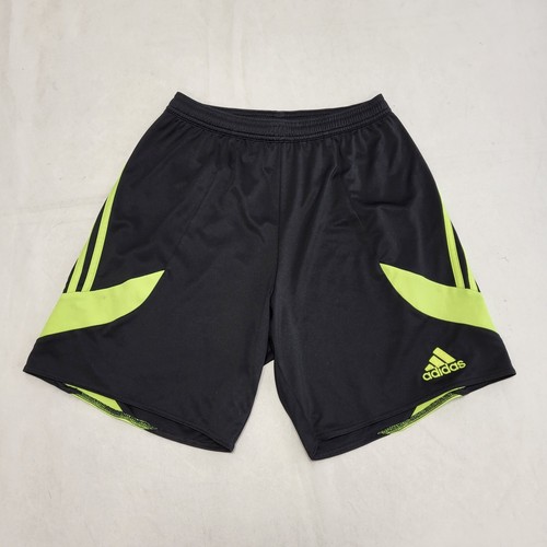 VV233 PANTALONCINO SPORTIVO UOMO ADIDAS NERO GIALLO CON COULISSE UK S W30