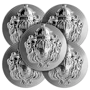 Lot of 5 - 2 Troy oz Scottsdale Stacker .999 Fine Silver Round - Picture 1 of 3