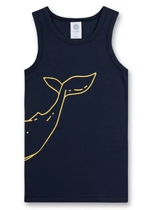 Boys undershirt whale, dark blue by Sanetta size 128 - Picture 1 of 2