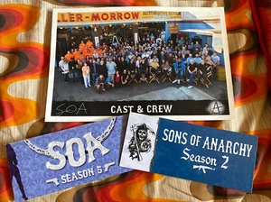 Rare Original Photo Cast & Crew Sons of Anarchy & Pass Screen Used Prop - Photo 1/6