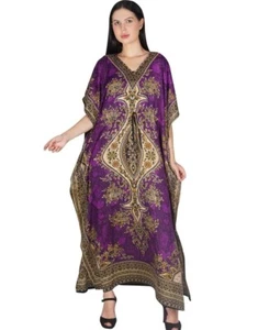 Maxi Vestido Largo Caftán Suelto Informal Boho Africano Manga Caftán Kimono - Imagen 1 de 9