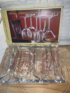 Pier 1 Imports Chrome Under-Cabinet Stem Glass Rack NOB - Picture 1 of 6