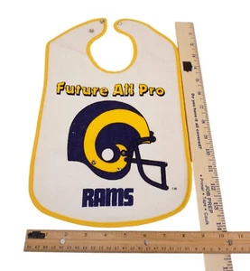 Vintage Russ Baby Bib “Future All Pro” - Los Angeles LA Rams NFL Football 1990s - Picture 1 of 8