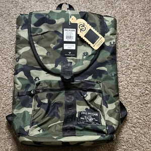 TRUE RELIGION RIDGE TRAVEL CAMO BAG BACKPACK MEN ADJUSTABLE STRAP - Picture 1 of 6