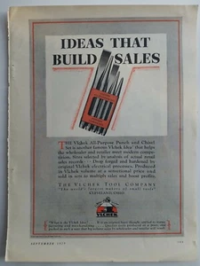 1929 Vlchek all-purpose punch and chisel set vintage tool ad - Picture 1 of 1