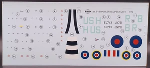 Směr | Нет. 0848 | 1:72 Hawker Tempest Mk.V Decals - Bild 1 von 1