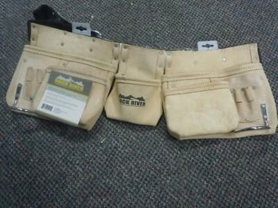 15" x 24" 12 Pocket Beige Suede Leather Tool Apron - Image 1 of 4