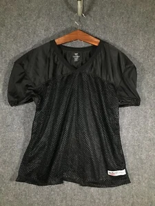 Schutt Foot Ball Jersey Mesh Shirt V Neck Stretch Mens Varsity Large L Black  - Picture 1 of 8