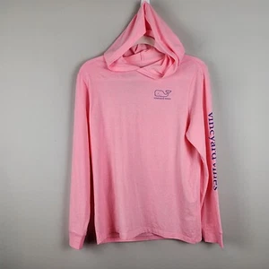 Vineyard Vines hooded tee sz L / 16 girls pink blue whale - Picture 1 of 10