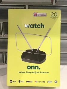 Watch Onn Indoor Modern Loop Antenna 100008787 20 mile reception range - Picture 1 of 2