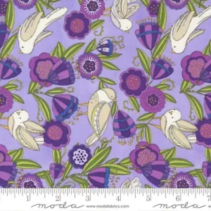 Trapunta PANSY'S POSES Lavanda Uccellini Tessuto Moda/Robin Pickens venduta da 1/2 Yd - Foto 1 di 2