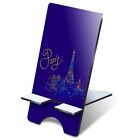 1x 3mm MDF Phone Stand Paris France Travel Eiffel Tower #21995