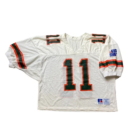 RARE Vintage Miami Hurricanes NCAA Big East FRANK COSTA #11 Game Used Jersey UM Cover