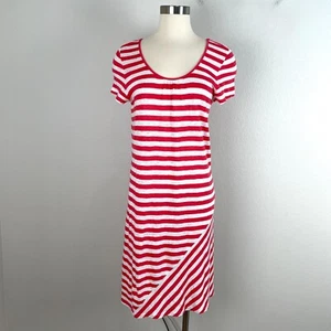 Tommy Bahama Womens Medium 100% Linen Dress Red White Striped Short Sleeve - Picture 1 of 8